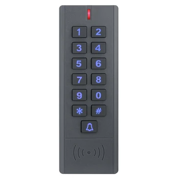 1 бр. Черен DC12V 125Khz RFID клавиатура за контрол на достъпа IP67 водоустойчива 1000 потребителска близост входна врата контролер с Wiegand сигнал