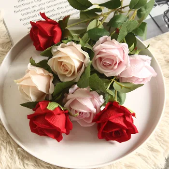 10pcs изкуствена коприна френска роза цветен букет фалшив цвете подреждане маса маргаритка сватбени цветя декор парти аксесоар Флорес