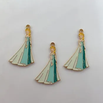 10pcs принцеса емайл чар серия висулка обеци DIY дизайнер ръчно изработени бижута аксесоари ключодържател сексапил