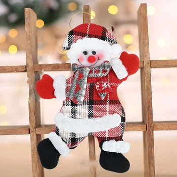 1pc Коледна украса за дома сладък Дядо Коледа снежен човек лосове кукла висулки за коледно дърво висящи декор Нова година 2024 Noel подарък