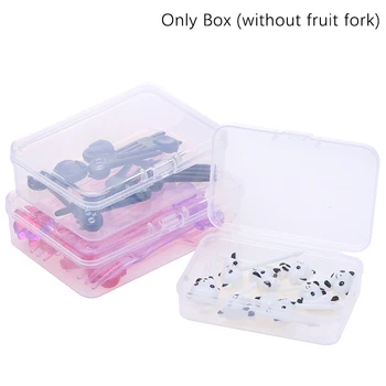 1Pcs преносими различни стилове плодове вилица съхранение организира кутия храна клечки за зъби Bento кутия аксесоари Начало Калъф за бижута