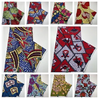 2023 Висококачествен африкански Pagne восъчен печат плат 6ярда 100% памук мека тъкан африкански гарантиран истински Tissu восък за рокли