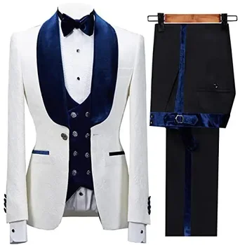 2023 Нова бизнес мода Небрежен жакард Мъжки костюм Класическа кадифена рокля Trajes Elegante Para Hombres Костюм Homme Ropa Hombre