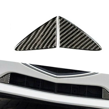 2Pcs Carbon Fiber Front Grill Grill Cover Trim за Mazda 3 Axela 2014 2015 2016 Car Front Grille Trim Strips Cover