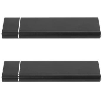 2X USB 3.1 до M.2 NGFF SSD мобилен твърд диск кутия адаптер карта външен корпус случай за M2 SATA SSD USB 3.1 2230 (черен)