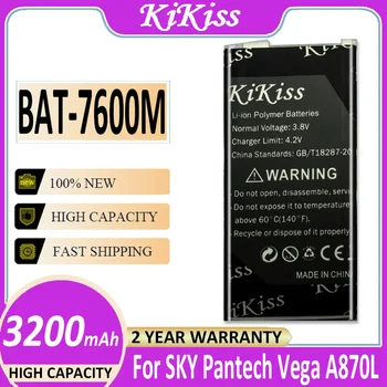 3200mAh батерия за мобилен телефон BAT-7600M за SKY Pantech Vega A870L A870K A870S IM-A870s IM-A870 BAT 7600M + номер за проследяване