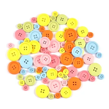 50Pcs бонбони цвят смола кръгли бутони за ръчно изработени скрапбукинг занаяти DIY детски дрехи Шевни аксесоари Начало Декор 13/25/30mm