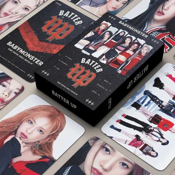 55Pcs Kpop BABY MONSTER Нов албум BATTER UP Lomo карти HARAM HD фотокарти момичета фото карта за фенове колекция подарък