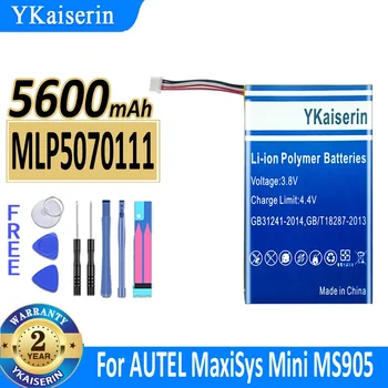 5600mAh YKaiserin батерия MLP5070111 за AUTEL MaxiSys Mini MS905 MS906 MK808 MK808BT MK808TS цифрови батерии