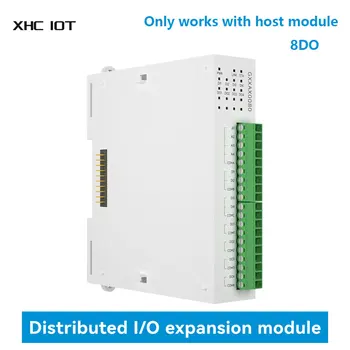 8DO разпределен отдалечен IO разширителен модул аналогов превключвател придобиване XHCIOT GXXAX0080 RJ45 RS485 Modbus PNP NPN бързо разширяване