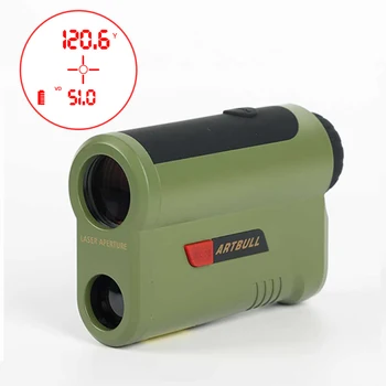 Artbull лазерен далекомер за лов с OLED червен дисплей 7x усилване разстояние метър