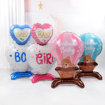 Baby Boy Girl Hear Foil Balloon 1st Birthday Party Decoration Baby Shower Gender Reveal Balloon Supplies
