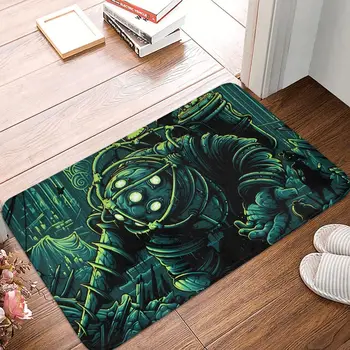 Bioshock Биг Деди игра Нехлъзгащ килим изтривалка спалня баня мат входна врата декорация килим