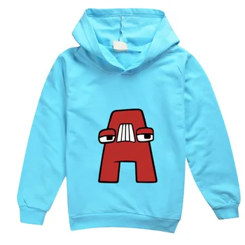 Boys Hooded Girls T Shirt Alphabet Lore Kids Casual Sweatershirt Детски модни дрехи Памучен костюм за рожден ден 2-14Y