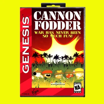 Cannon Fodder MD Game Card 16 Bit USA Cover за Sega Megadrive Genesis Video Game Console Cartridge