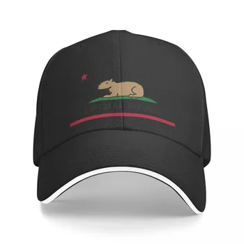 Capybara Flag (спокойна версия на земята) Шапка Мода Ежедневни бейзболни шапки Регулируема шапка Адаптивни полихроматични шапки