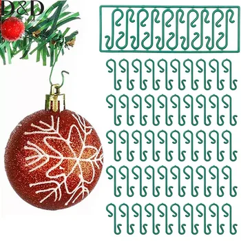 D&D 100/10pcs метални S-образни куки коледно дърво топка висулка висящи куки Коледа дърво украшение Начало Нова година парти декор
