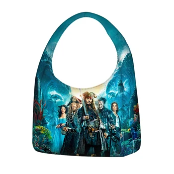 Disney Карибски пирати Tote многократна употреба рамо чанти жени случайни чанти момичета преносим пазарска чанта пътуване чанта
