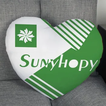 DIY Изпрати Oicture Design Sunyhopy сърце форма възглавница покрива легла удобна възглавница / висококачествени калъфки за възглавници