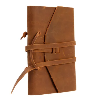 Journal Notebook Rustic Vintage Bound Diary Book Pocket Sketchbook Gift for Men (кафяв)