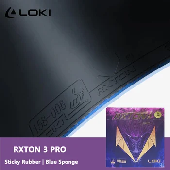 LOKI RXTON 3 PRO Гума за тенис на маса за ракета лепкава и пъпки-в ITTF одобрен пинг-понг каучук с гъба с висока плътност