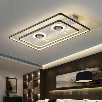 Nordic LED таванни светлини с дистанционно управление на вентилатора за спалня декор Ventilador хол таван вентилатор осветление