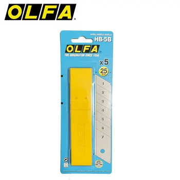 OLFA HB-5B резервни остриета 5PCS 25mm тежък нож острие въглеродна стомана Snap Off Blade за XH-AL XH-1 H-1 NH-1 HSW-1 Кътър