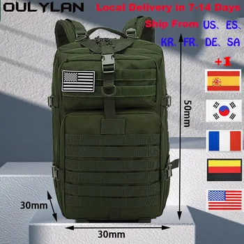 Oulylan Трекинг ловна чанта Външна военна раница Тактически къмпинг чанти 30L / 50L 900D найлон тактически раница водоустойчив