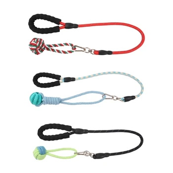 Outdoor Dogs Chew Toy Knot Traction Rope Pet Toy Teeth Clean Bite-resistant Toy 090C