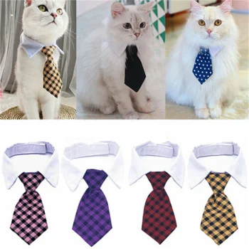 Pet раирана вратовръзка регулируема куче котка кученце яка вратовръзка празник сватбено тържество декорация аксесоари за малки средни домашни любимци