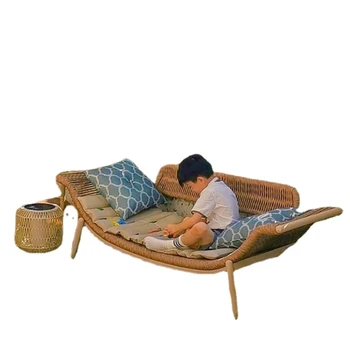 PQF едноместен диван стол с регулируема облегалка свободно време ратан стол минималистичен шезлонг Longue