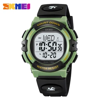SKMEI Цифрови спортни часовници на открито Мъжки LED светлинен дисплей Многофункционален хронометър за обратно броене Календар Ръчен часовник reloj hombre