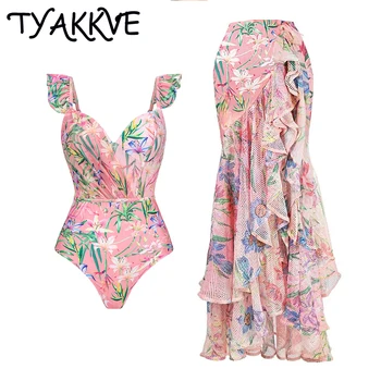 TYAKKVE Еднокомпонентен комплект бикини за жени, Бутащ нагоре бански костюм, Бански костюми, Monokini, Бански костюм, Секси луксозна плажна рокля, 2023