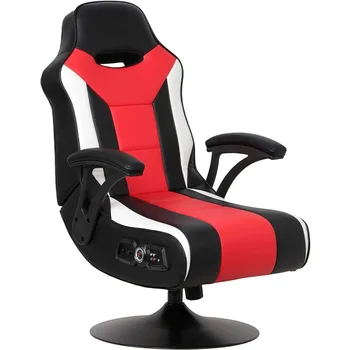 X Rocker пиедестал Gaming Chair, Използвайте с всички основни игрови конзоли, мобилни, телевизори, PC, смарт устройства, с подлакътник, Bluetooth аудио