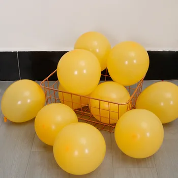 Балони с хелий за сватба за рожден ден, латексови балони, декорирани с лимонено жълто, матово жълто, оранжево и бяло, 20-50PCs