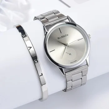 жените часовник комплект луксозна сребърна рокля кварцов часовник гривна дами спортни китката часовник часовник подарък жена Relogio Feminino