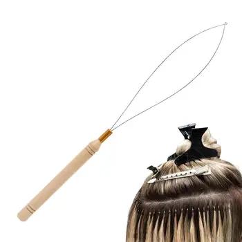 Игла вдлъбнатина коса резба за силиконови пръстени връзка мъниста пера разширения дърво като коса разширение линия игла вдлъбнатина