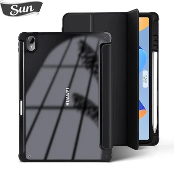 Калъф за Huawei MatePad 11 2023 2021 Стойка Smart Cover за Mate Pad Air 11.5 Акрилна задна дъска PU кожен капак Tablet Protector