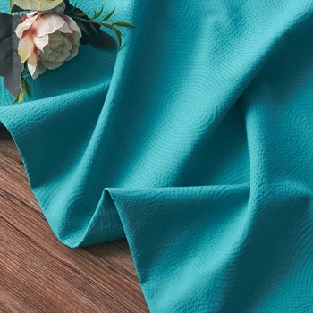 Качествен памучен плат Фини жакардови кръгове през пролетта и лятото tissu Висок клас риза и рокля плат памук