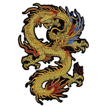 Китайски дракон бродерия кръпка пайети шият лепенки дрехи апликация бродерия карикатура апликация бродерия кръпка аксесоари