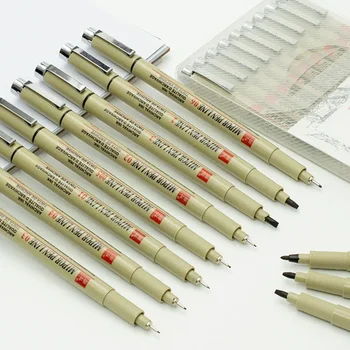 Манга маркери игла писалка изкуство ръчно рисувани пигмент лайнер микрон писалка скица писалки канцеларски материали изкуство училище доставки рисуване писалка