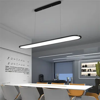 Модерни минималистични светодиодни висулки Черно за кухненска маса Трапезария Полилей за осветление Дизайн на окачването Lusters Fixture