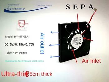 Нов SEPA Hy45t-05a 4505 5v0. 15A хидравлични 4. 5cm турбина лаптоп охлаждане вентилатор