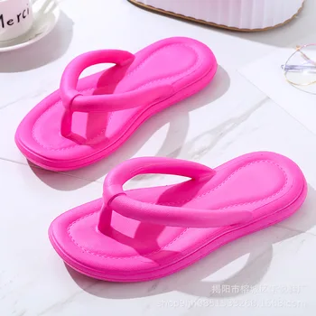 Нов корейски стил мода плоски токчета клип пръсти изрезки жени плаж джапанки дами желе обувки джапанки