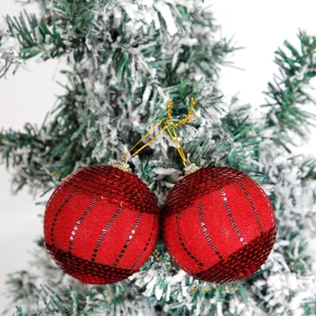 Нова коледна елха украса блясък коледна топка висулка Коледа сцена оформление пластмасова топка висящи подарък кутия