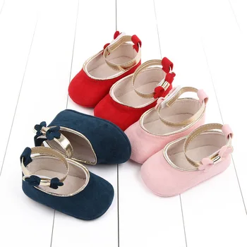 Обувки за принцеси с мека подметка за бебета на възраст 0-1 години, идеални за предотвратяване на падания. Предлага се за дропшипинг. (M22-12)