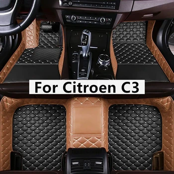 Персонализирани стелки за кола за Citroen C3 2004-2018 години Аксесоари за крака Coche Килими Съвпадение на цветовете