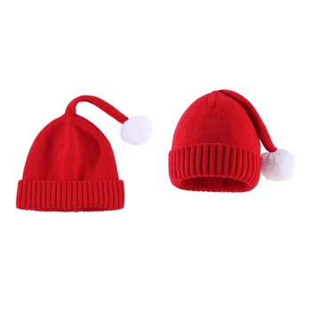 Плетена шапка Новогодишно парти Празничен подарък за възрастни деца Зимна мека топла шапка