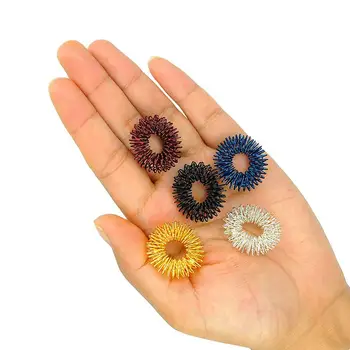 пръстен акупресура пръст пръстенсензорни Fidget R бодлива гривна за медицина комплект китайски играчки стрес