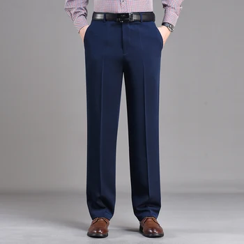 размер 29-56 пролет есен мъже бизнес рокля костюм панталони мъжки случайни класически торбести панталони офис официални дълги панталони 6 цвята